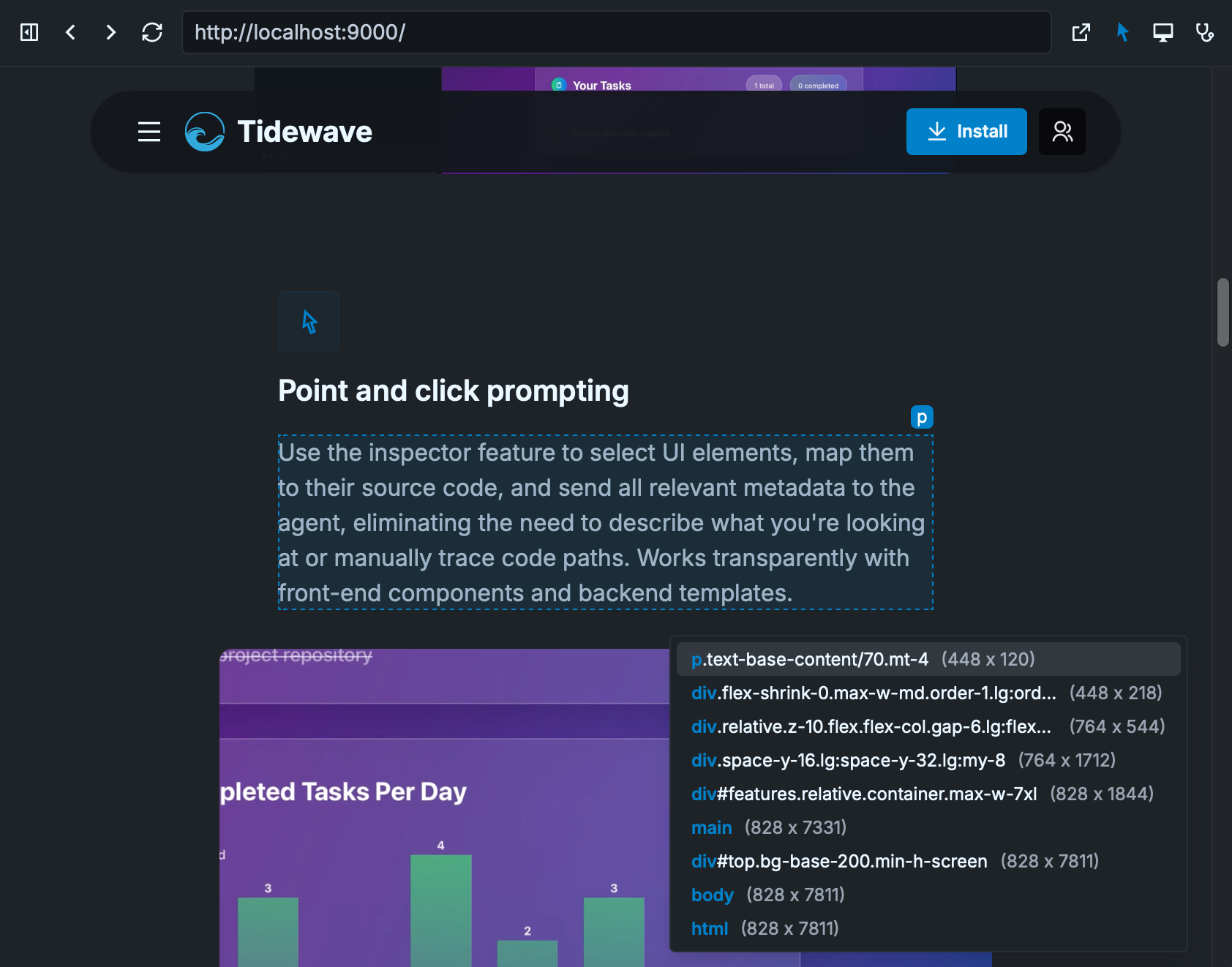 Depth-based inspector