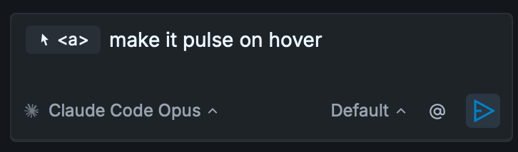 Prompt with inspected element