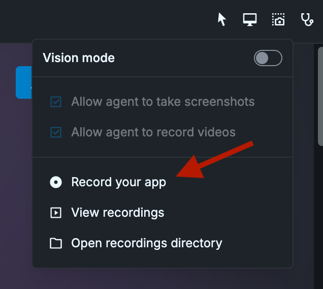 Enable vision mode
